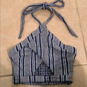 Roxy tie neck crop top